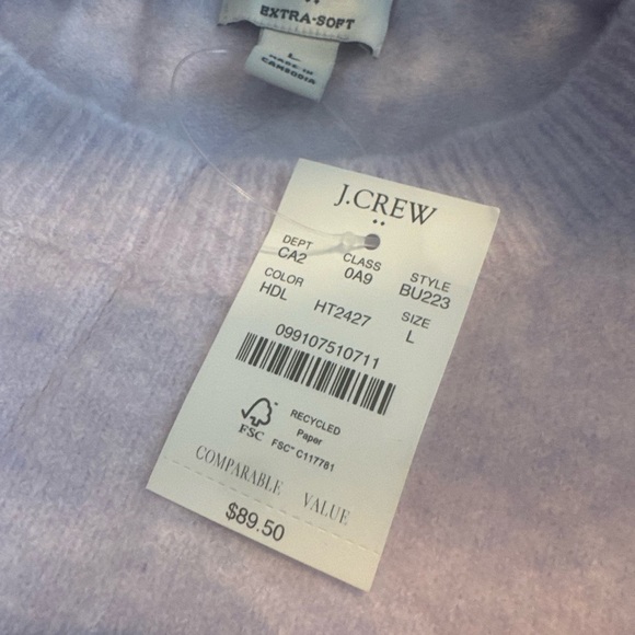 J. Crew Soft Lilac Sweater - Picture 3 of 3